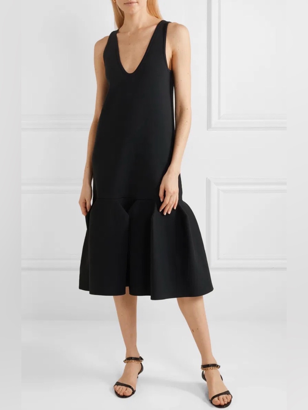 NWT Tibi Tech Poly Sculpted Dress Dark Navy XS - Picture 4 of 15